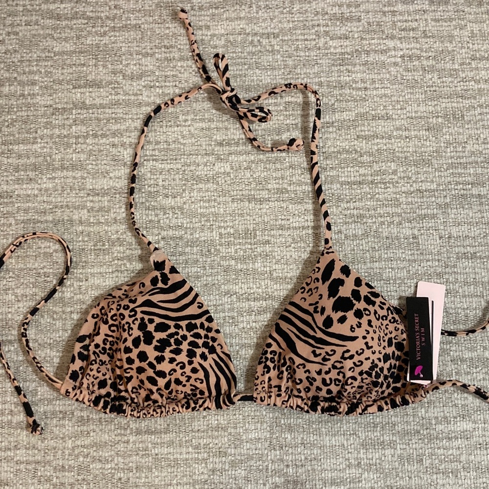 Victoria's Secret Leopard Print Bikini Top M